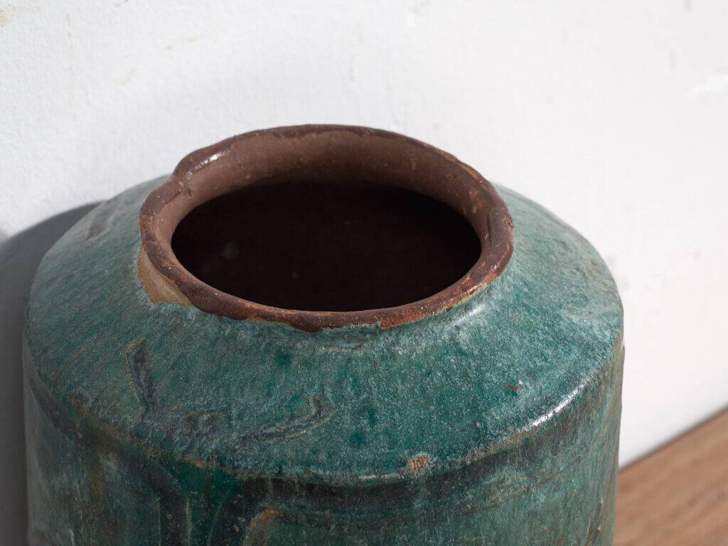 Antique turquoise green vase (circa 1820) #34