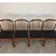 4 Scandinavian teak chairs with slats from the 1960s.