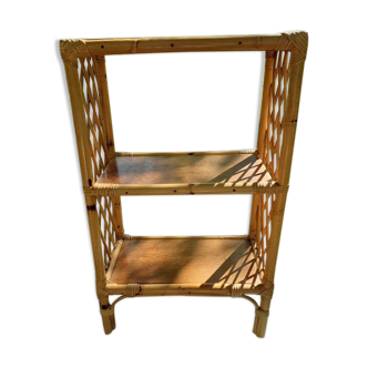 Rattan shelf