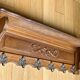 Wall coat rack - 6 hooks - Oak