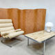 Table basse en marbre vintage 'style Bauhaus'