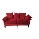 Three-seater sofa Verneuil and red armchair sofa Solenne