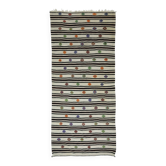 Grand Kilim Turc Konya Vintage 153x368 cm Beige Motifs Geometriques