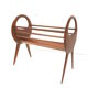 Vintage organically designed magazine rack / reading basket from the 1960s
