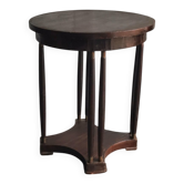 Table d'appoint Art Nouveau en acajou marron, circa 1920, lignes sculptées