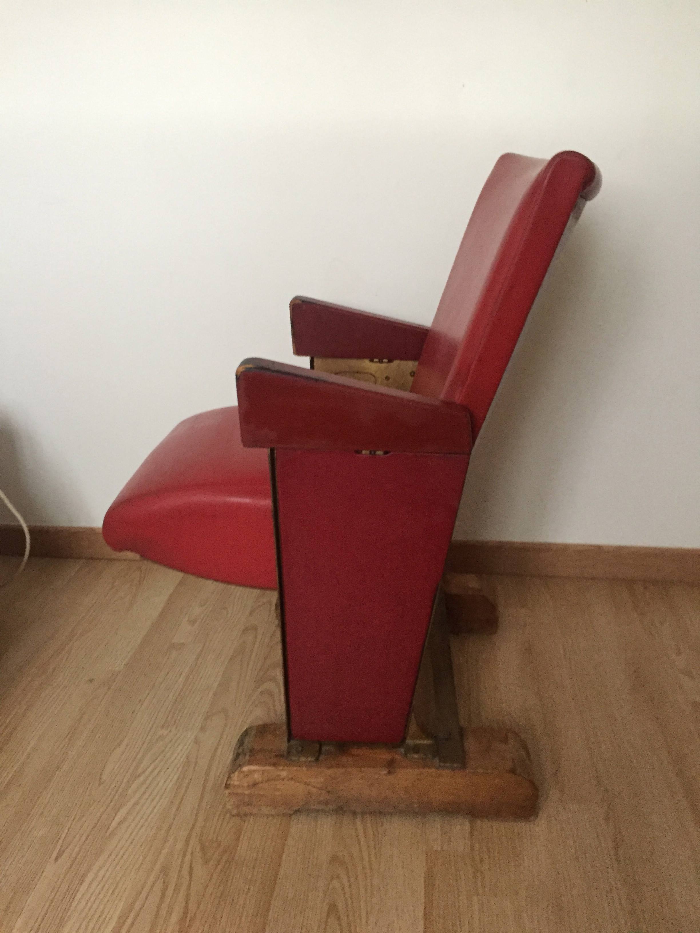 Vintage theatre armchair 40