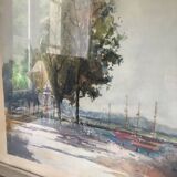 Watercolor 1950 signed Pratx Bernard