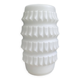 White glass Brutalis pendant lamp 1960s