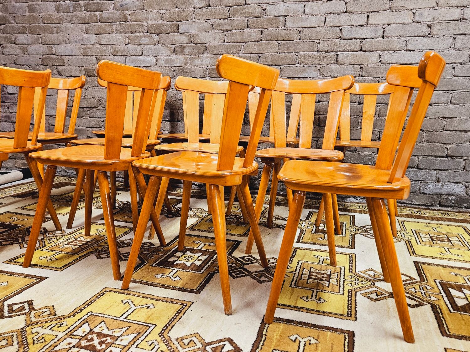 Set of 12 vintage bistro chairs