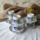 Set of 6 vintage Churchill England cups and saucers – Floral design