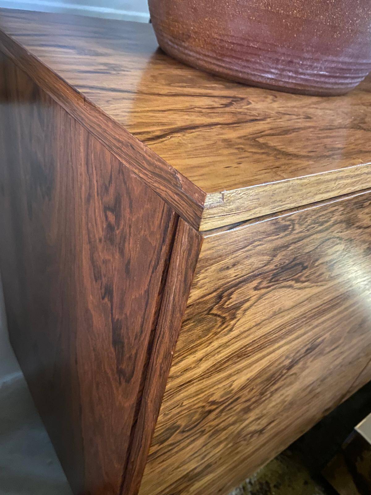 Vintage wooden sideboard credenza 1970