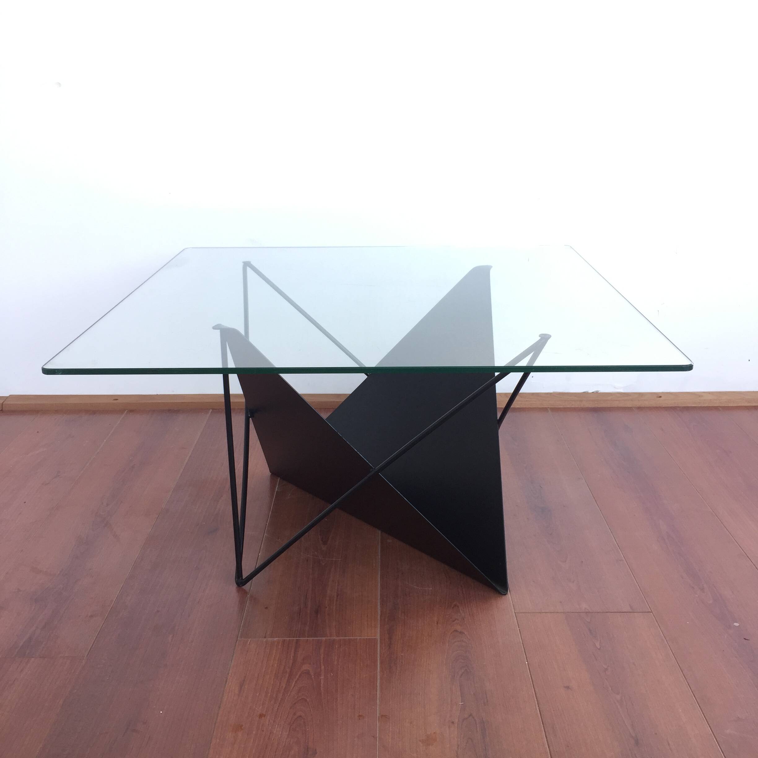 postmodern Dutch design metal coffee table from the 80s or 90s
