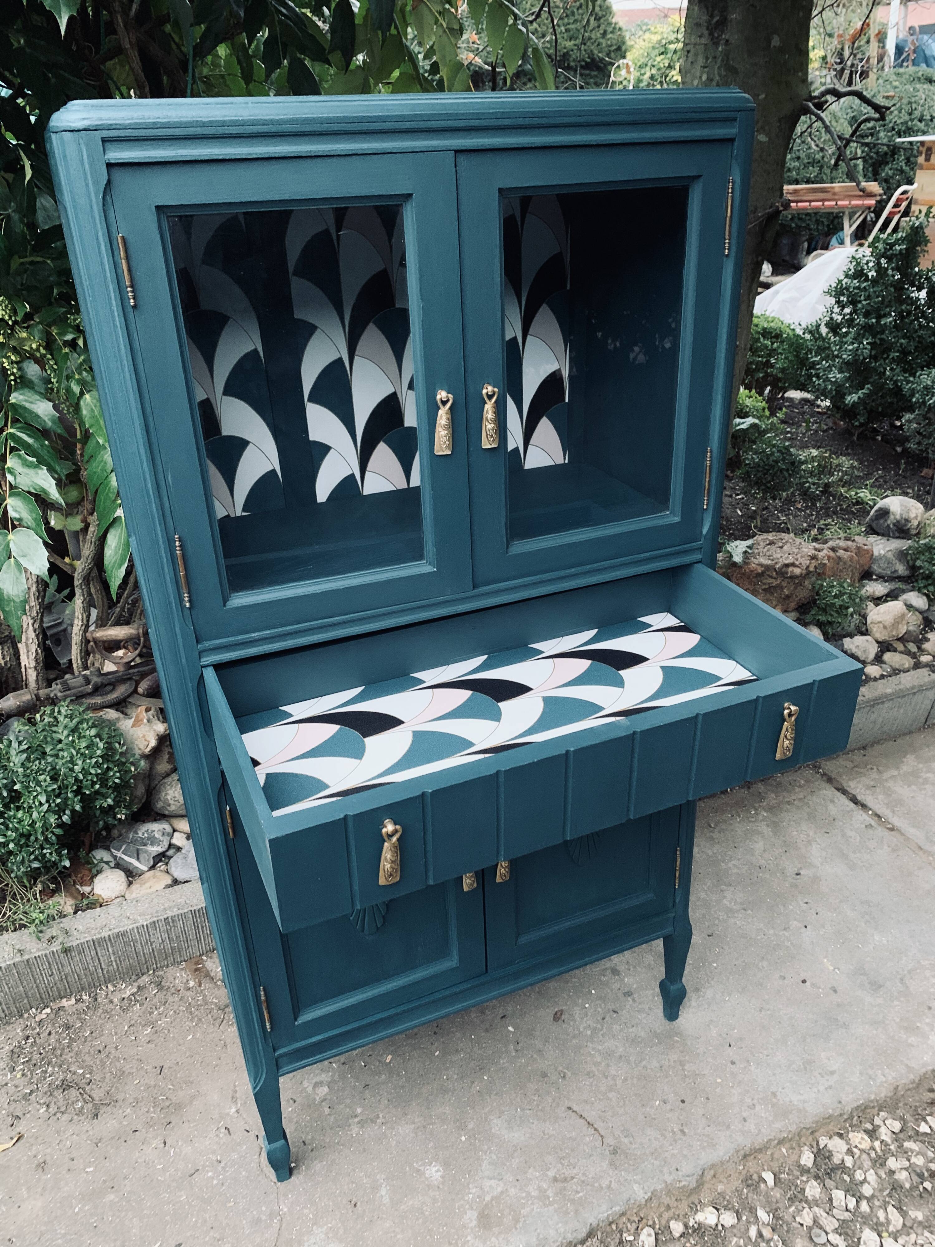 Art deco glass buffet