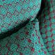 Housse de coussin Kachin bordeaux et turquoise (RIDA)
