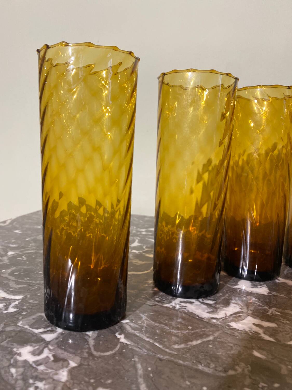 Vintage amber glasses