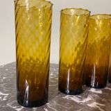 Vintage amber glasses