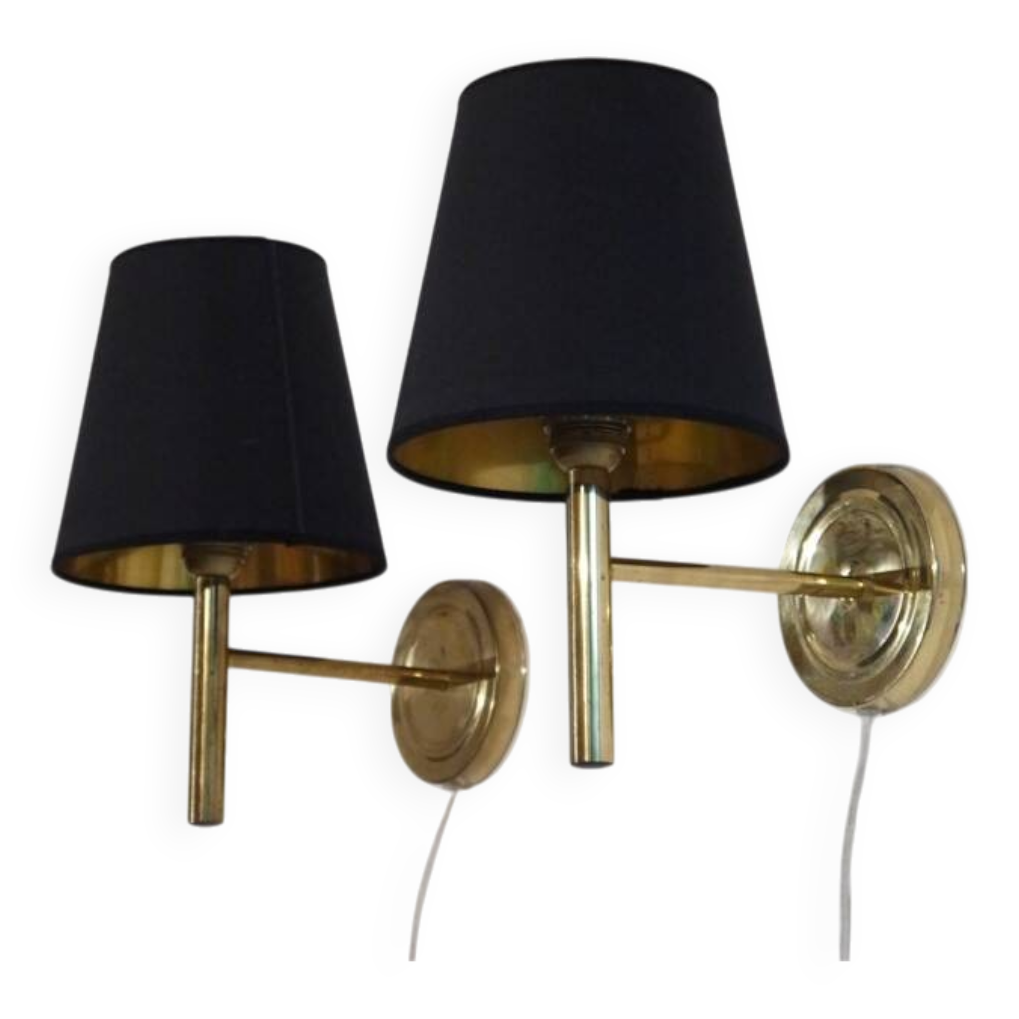Danish brass wall lights 1970