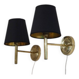 Danish brass wall lights 1970