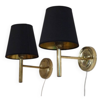 Danish brass wall lights 1970