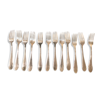 Lot of silver metal forks