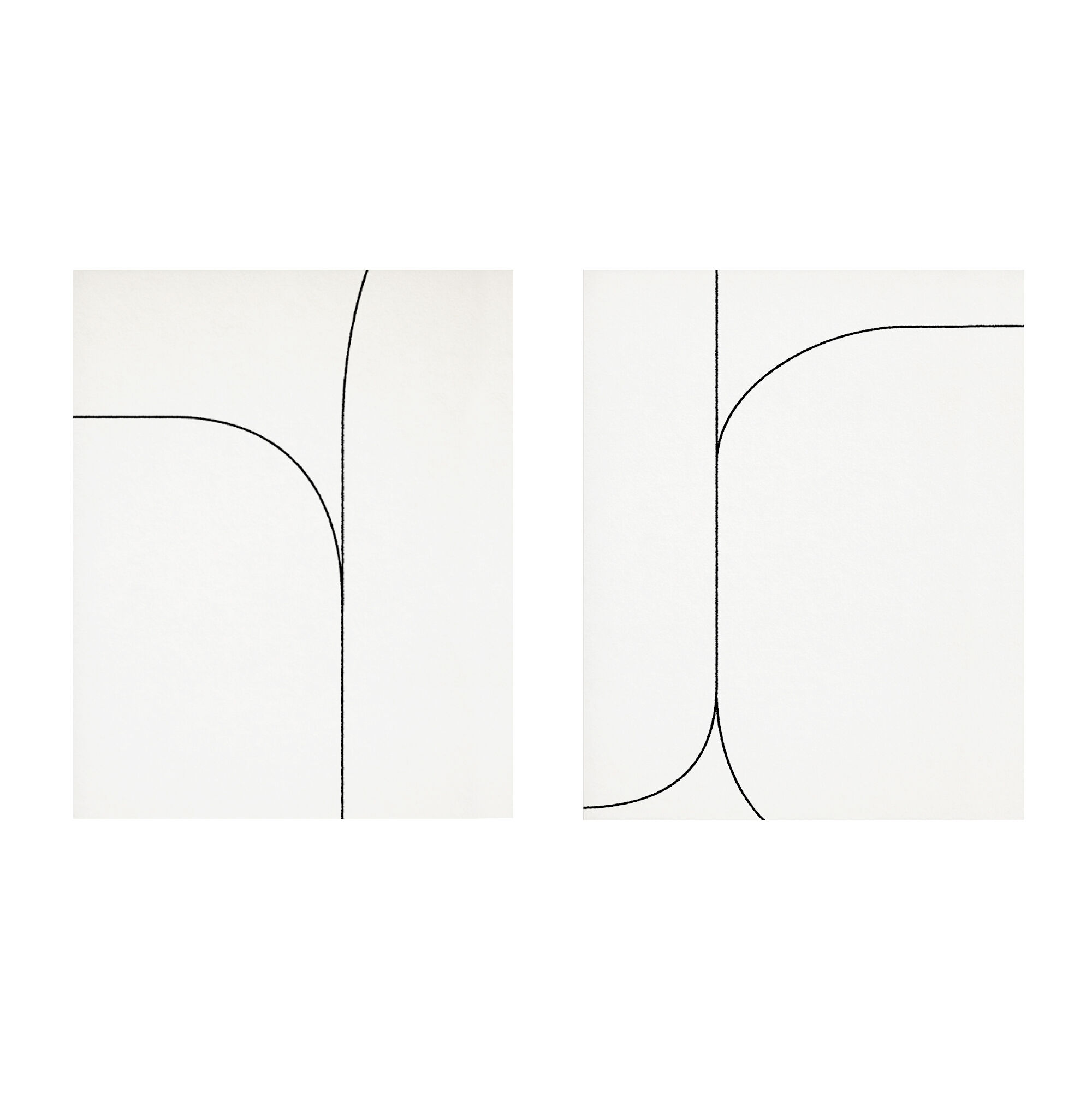 Pair of giclee prints, abstract wall art set of two, 50x70cm