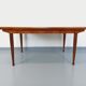 Table à manger style scandinave vintage des années 50 60 en teck avec rallonges