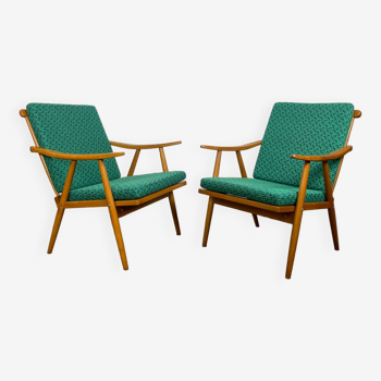 Pair of boomerang armchairs by Ton 1960