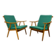 Paire de fauteuils boomerang par Ton 1960