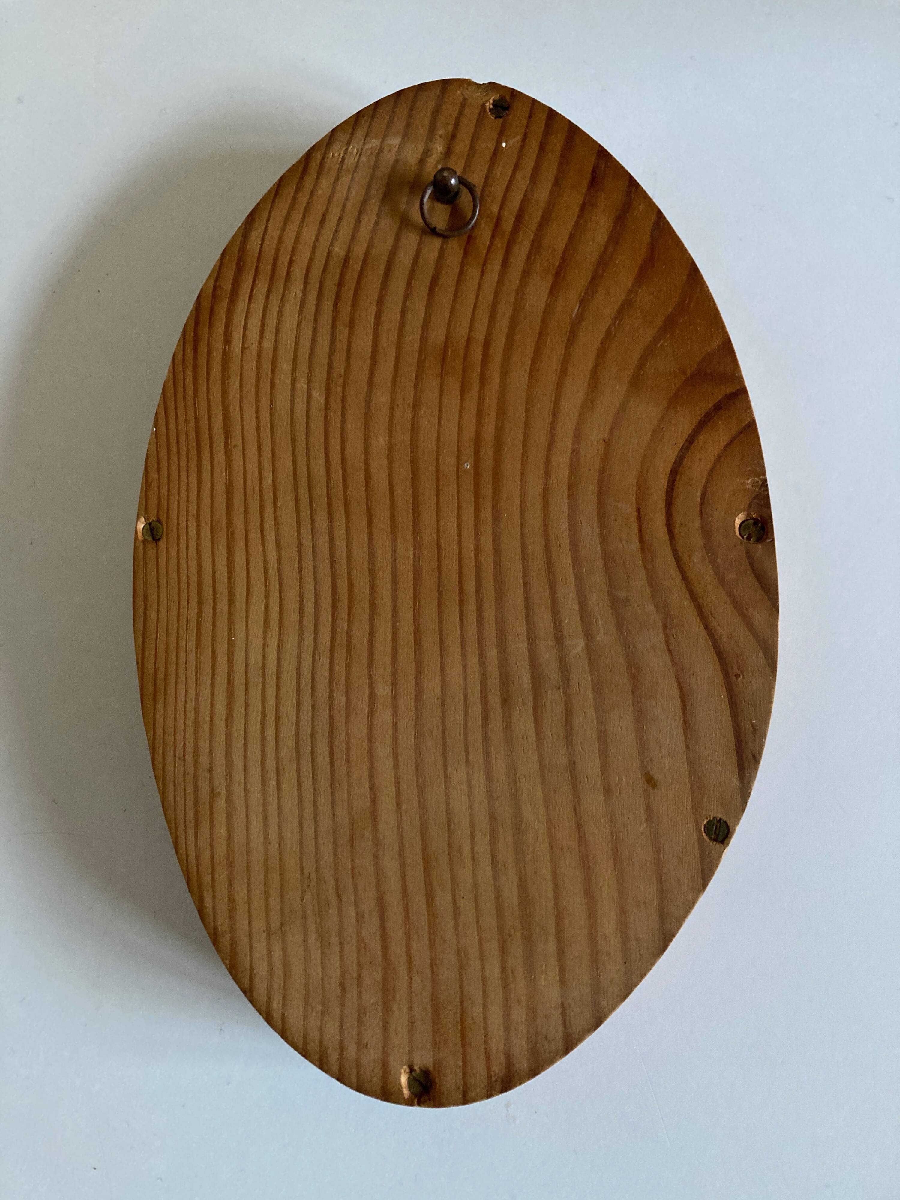 Pine mirror with asymmetrical design, 1960