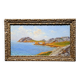 Post-Impressionist painting by Louis VALLET, oil on cardboard, Norman seascape.
