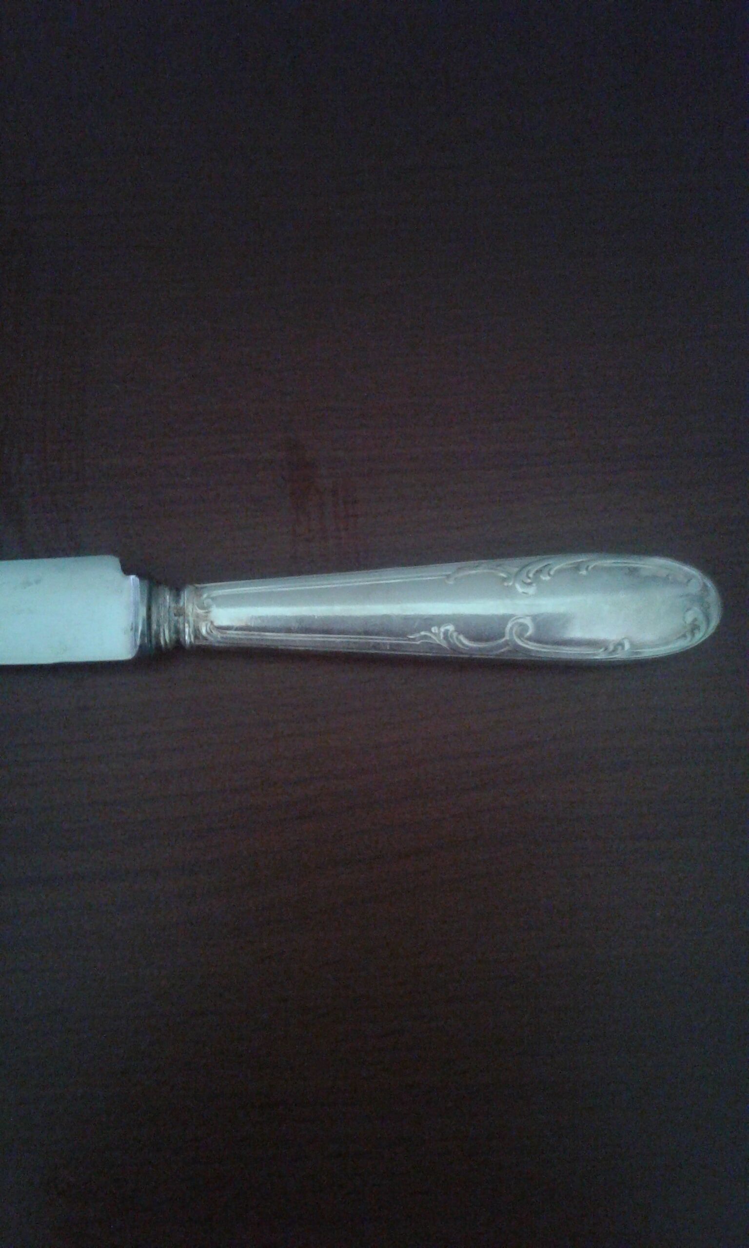 Service of 12 knives with silver metal pitches