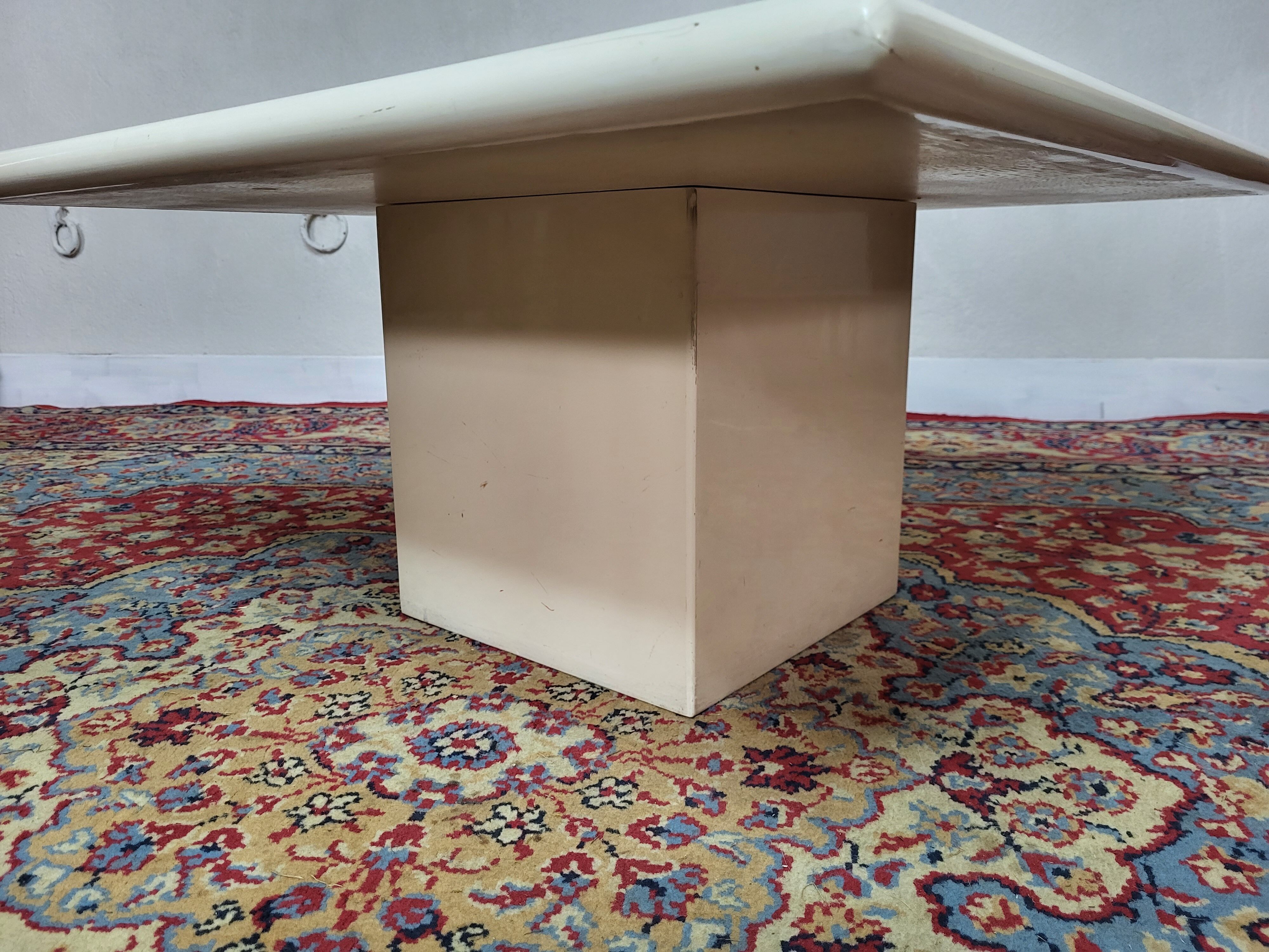 Lacquered wood coffee table