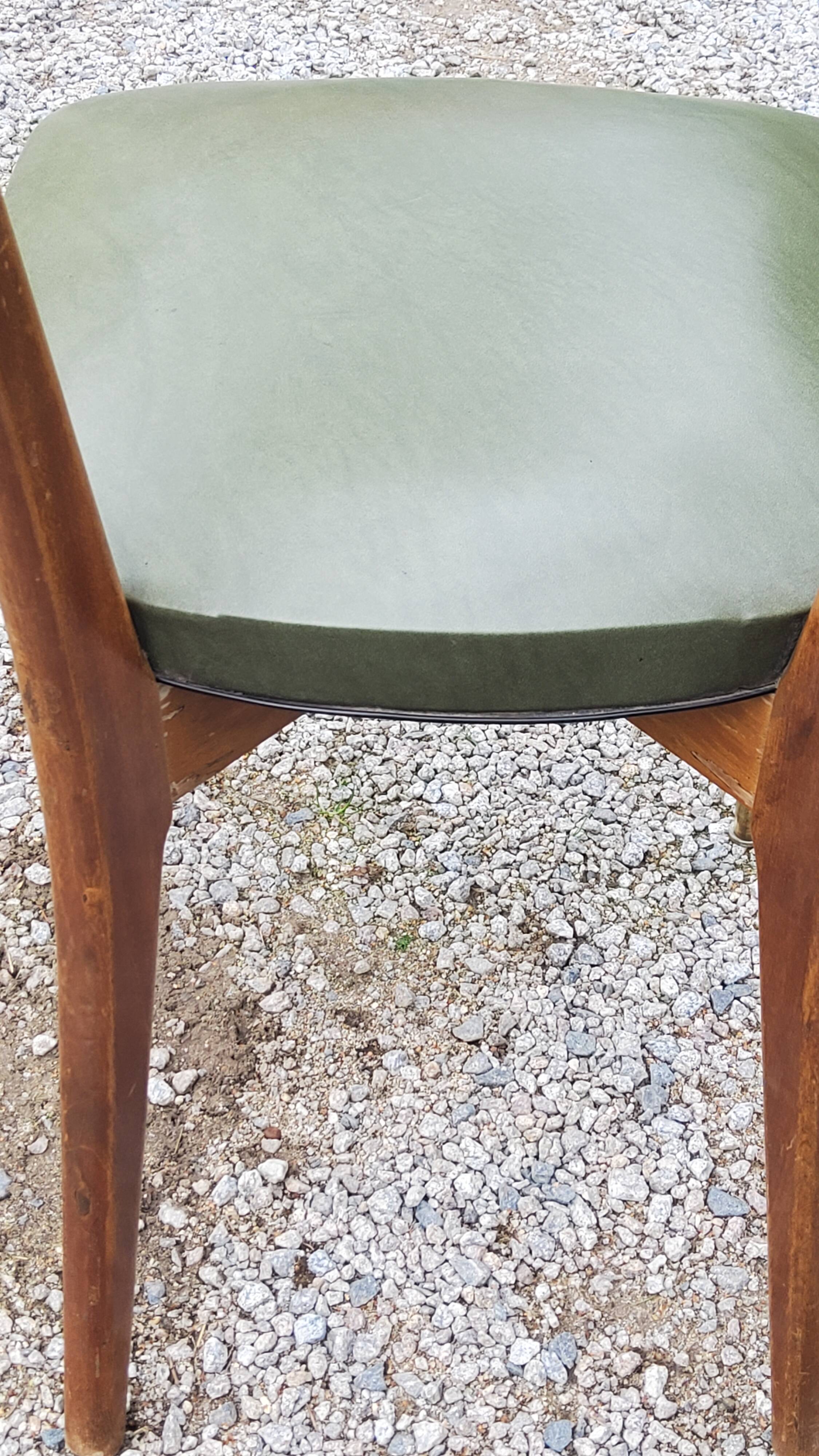 Pair of 50's Scandinavian style mahogany chairs