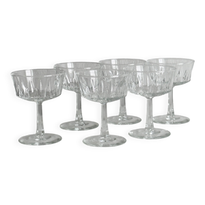 6 coupes en verre