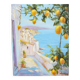 Oil painting of a view of the sea.