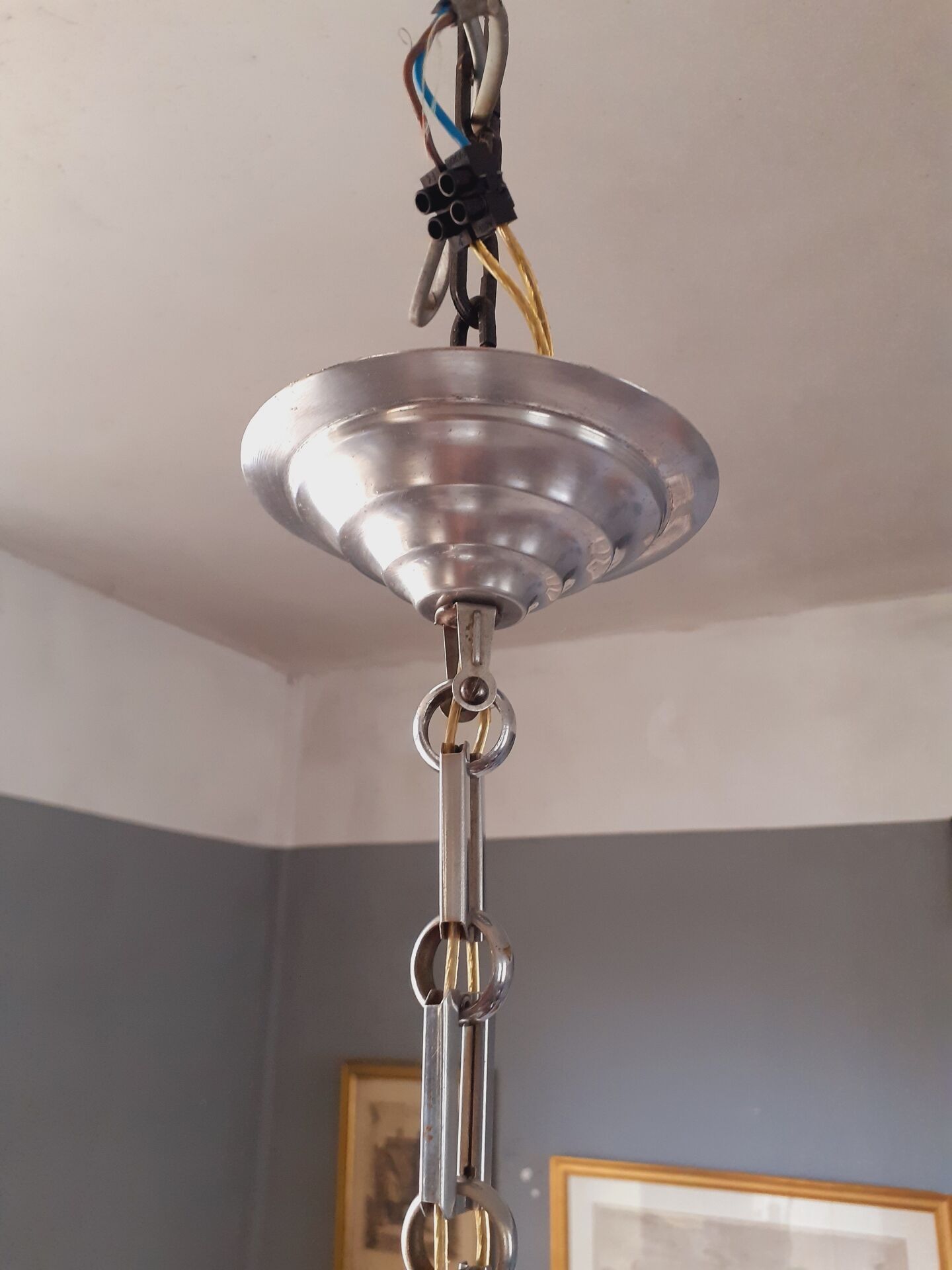 Lustre 1930 globe opaline
