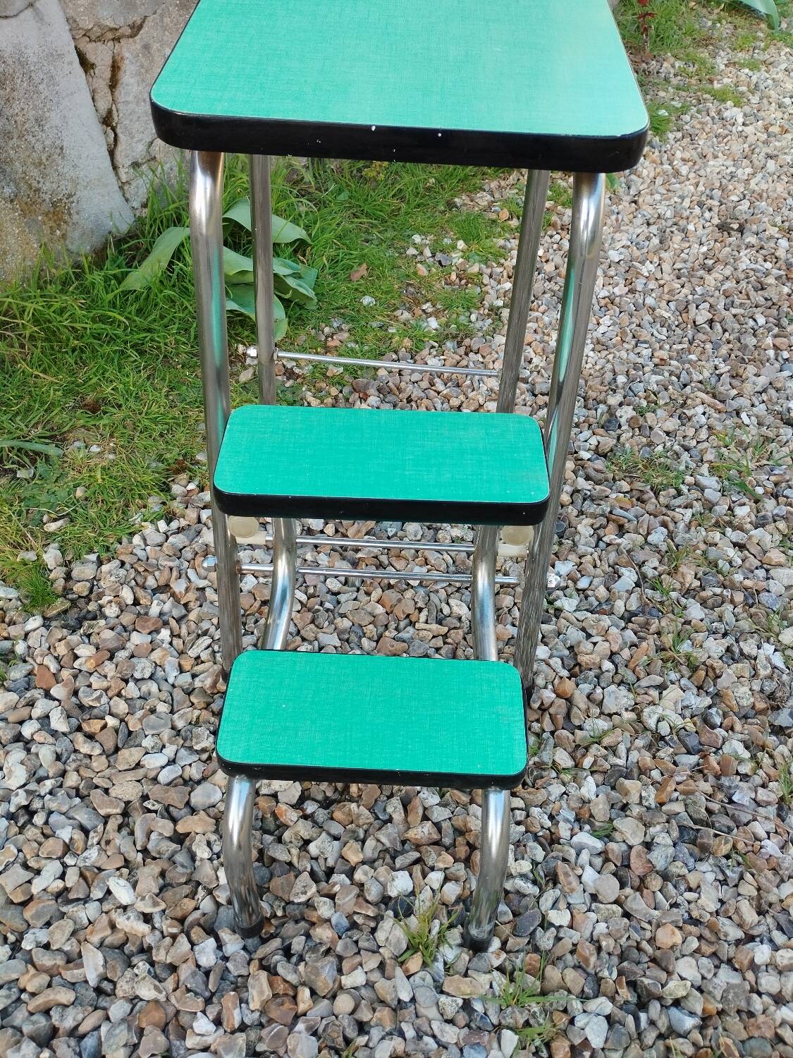 Old formica stool stepladder