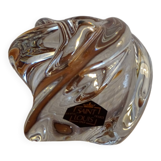 Bougeoir cristal Saint Louis forme libre  Ø 7 cm