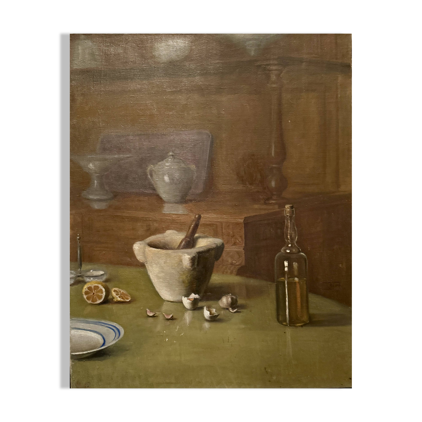 Nature morte au mortier