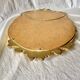 Baroque wall mirror in gilded plaster - height: 62 cm