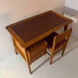 Solid oak and leather desk