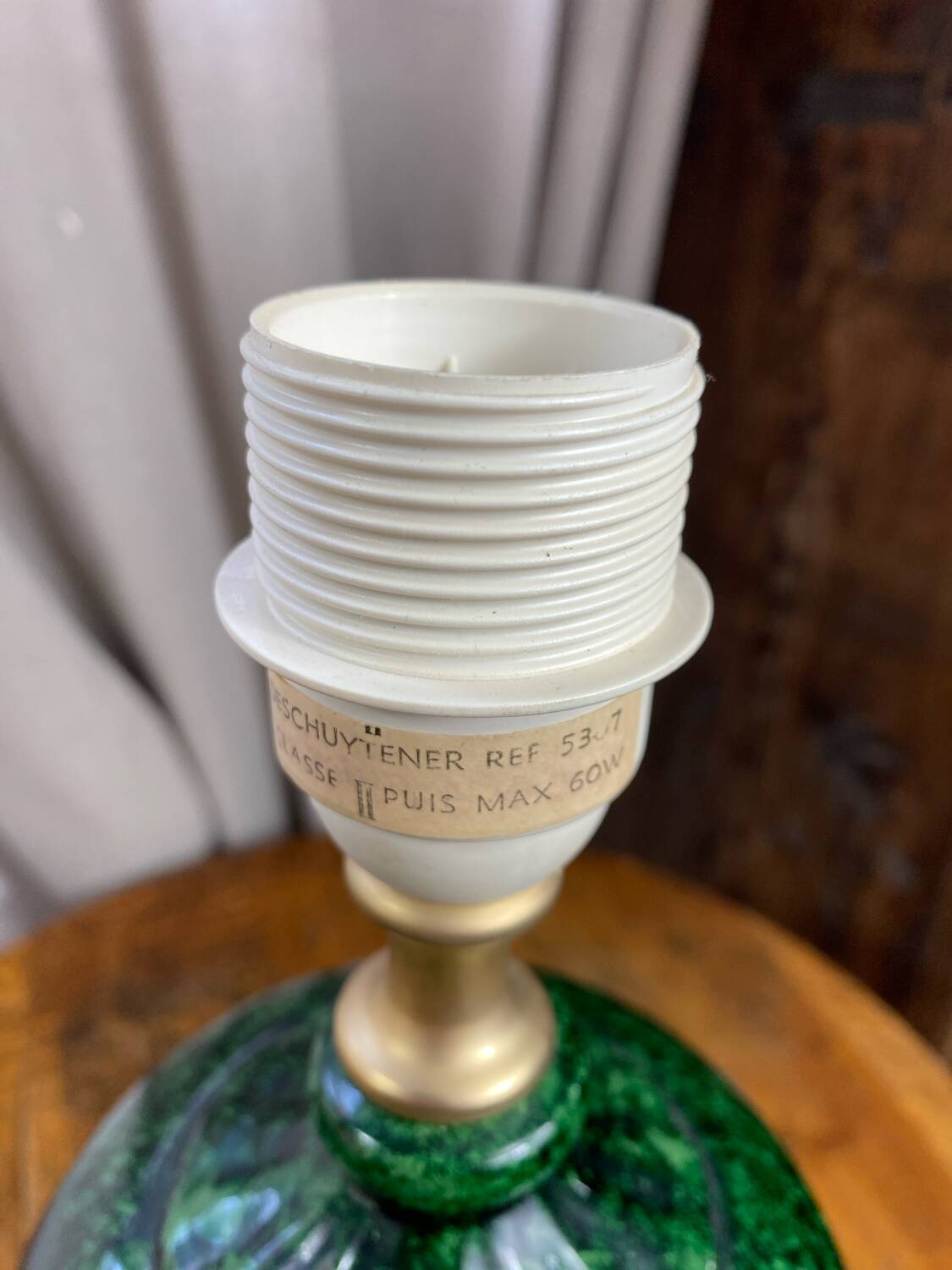 Ceramic and brass lamp Schuytener