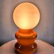 Lampe opaline orange design années 70