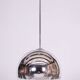 Mid-Century Chandelier in Chromed Steel and Opaline Glass, Germany, 1970s