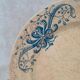 Antique plate model "Joconde", Victorian blue decoration