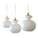 Set of 3 vintage Pop Art pendant lights 1970 Retro hanging bar lamps