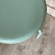 Set of 3 Vintage Stools - Molded Plastic Seat, Covered Iron Leg