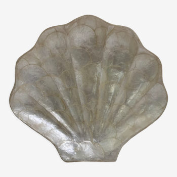 Pocket void shell-shaped shell mother-of-pearl of genuine Capiz