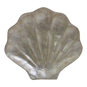 Pocket void shell-shaped shell mother-of-pearl of genuine Capiz
