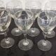 set of 9 glasses of white wine / port "balloon" with crystal foot 40s-50s